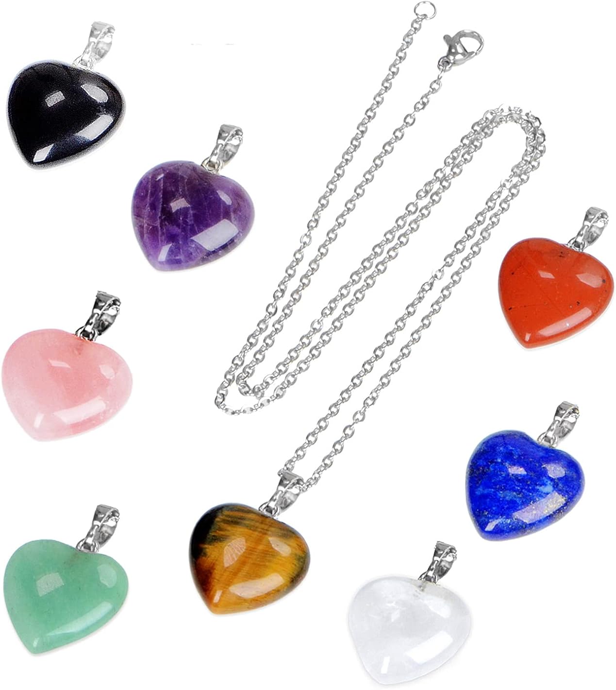 Miniatura 5 de AD Beads Dijes de piedra natural, cuentas de piedra curativa, colgantes para hacer collares de joyería