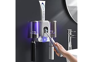 Wekity Automatic Toothpaste Dispenser and Toothbrush Sanitizer