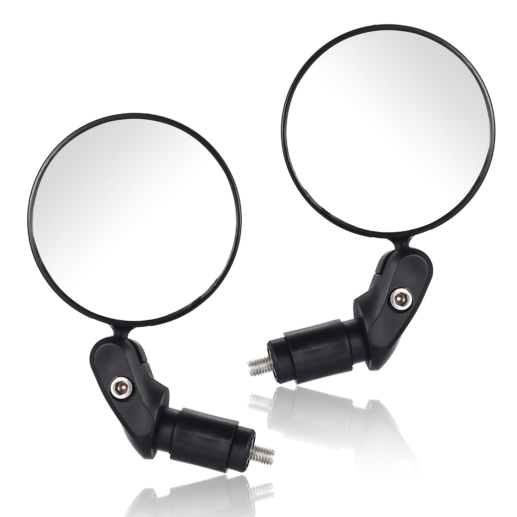 2pcs Bike Mirrors for Handlebars, Bicycle Mirrors for Handlebars,Bicycle Rear View Mirror,360 Adjustable Cycle Rear View Mirrorsfor 17.4-22mm Handlebar Electric Road Bikes Mountain Bike Accessories