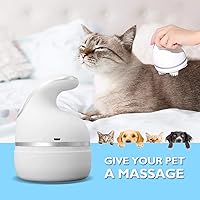 Vista 4 de Petlex Masajeador eléctrico del cuero cabelludo para gatos, masajeador portátil de cabeza de mascotas, masajeador giratorio automático