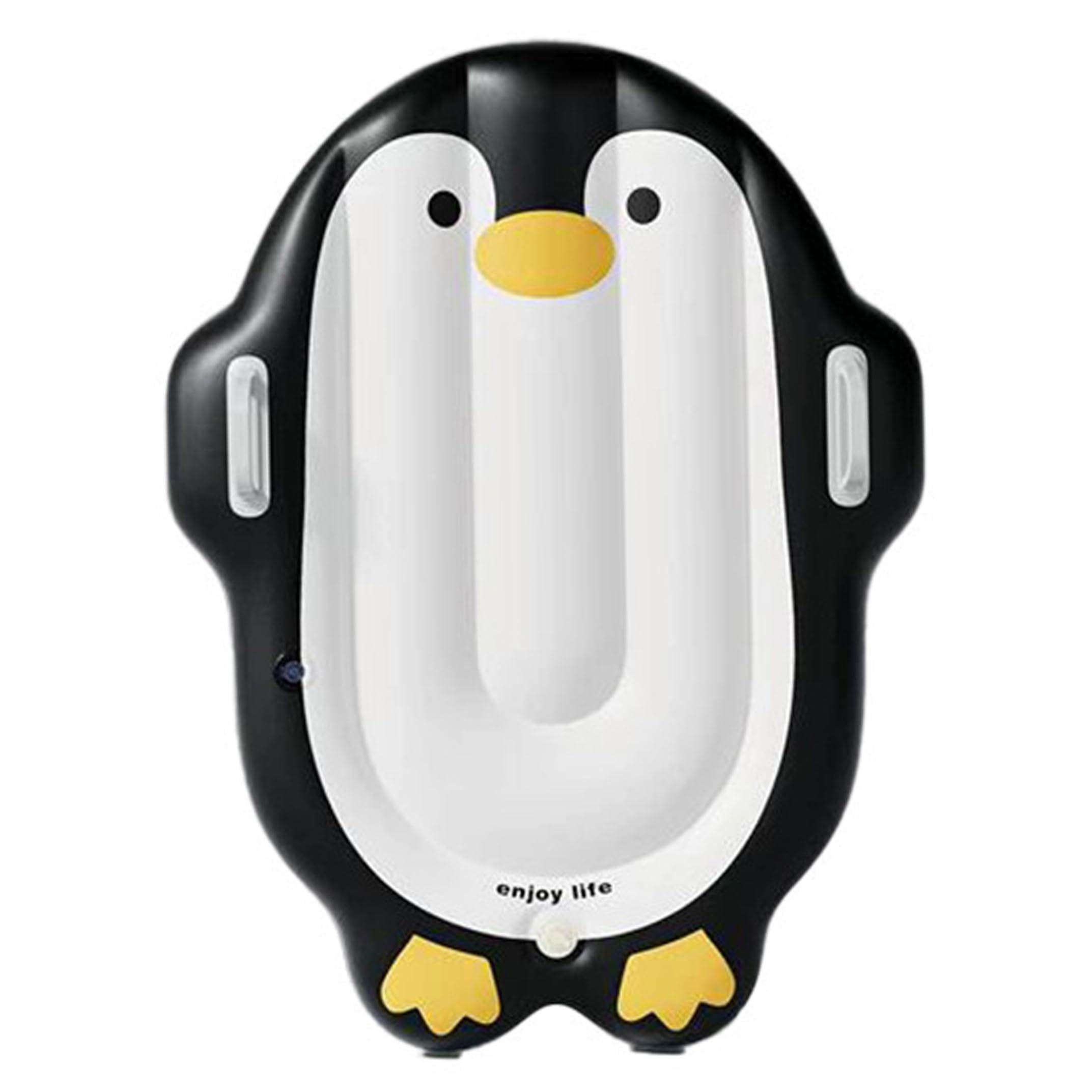 Kids Pool Float Penguin Inflatable Surfboard With Built-in Pump & Dual Handles Wide Buoyant Inflatable Pool Floats