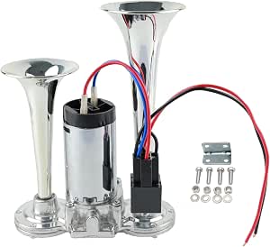 12v 600db Dual-Tone Metal Car Horn Electric Train Air Horn For Truck Car