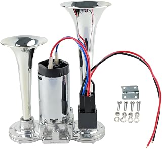 12v 600db Dual-Tone Metal Car Horn Electric Train Air Horn For Truck Car