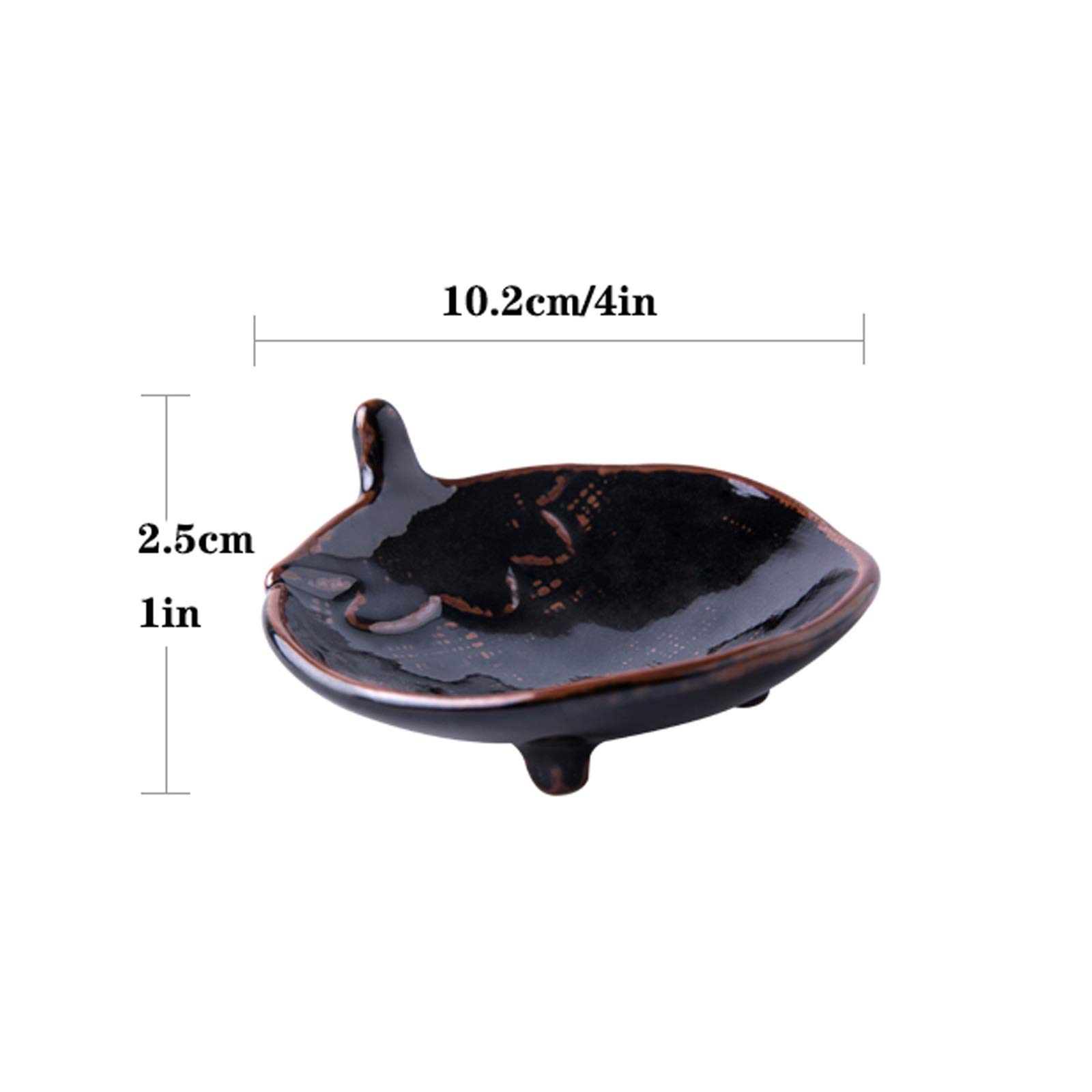 Salatteller Keramische Dip-Schalen Set Japanischer Stil 6 Packungen Soja-Sauce-Teller Mehrzweck-Seitenteller Schüssel Gewürzgerichte Soja-Tauchsauce-Gerichte (weiß / schwarz) Plastikteller ( Color : W