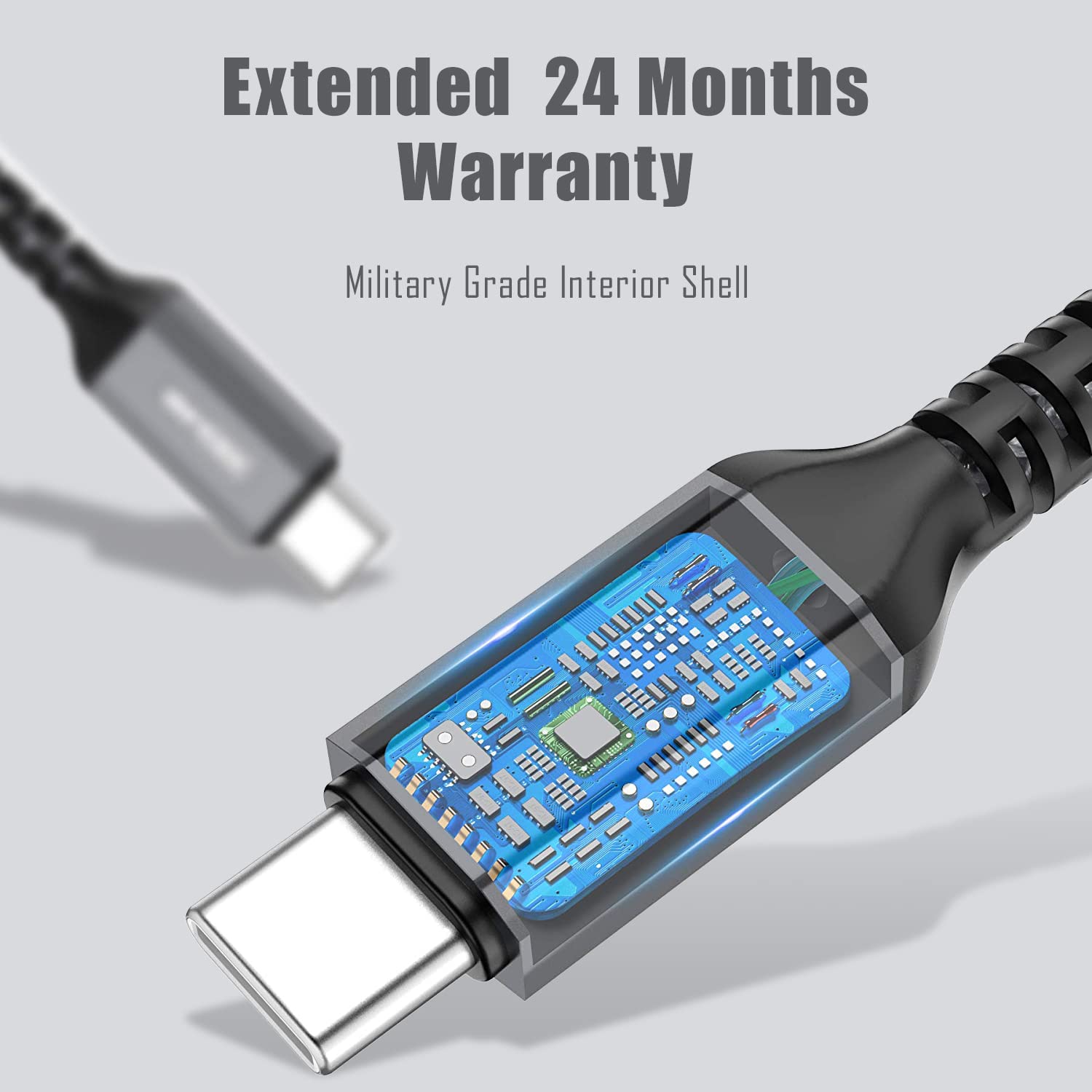 BrexLink USB C Cable, Type C Charger USB 3A Charging Cable Fast Charge for Samsung Galaxy S22 Plus Ultra S21 S22 Plus, Moto G7 G8, Other USB Type c Charger (6.6ft+6.6ft, Grey)… : Cell Phones & Accessories