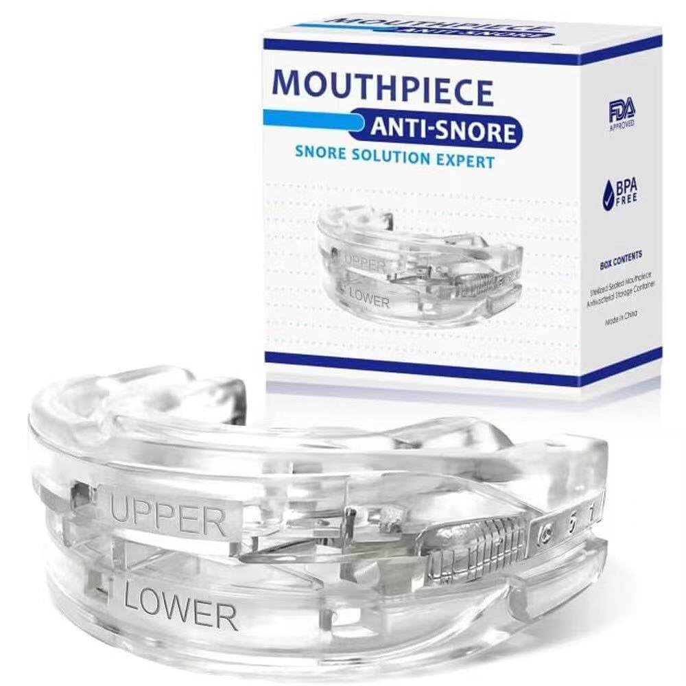Anti Snoring Devices Anti Snoring Mouthpiece Devices Effective Stop Snoring,Sleeping Snore Stopper Snoring Aids for Men and Women (Transparent)