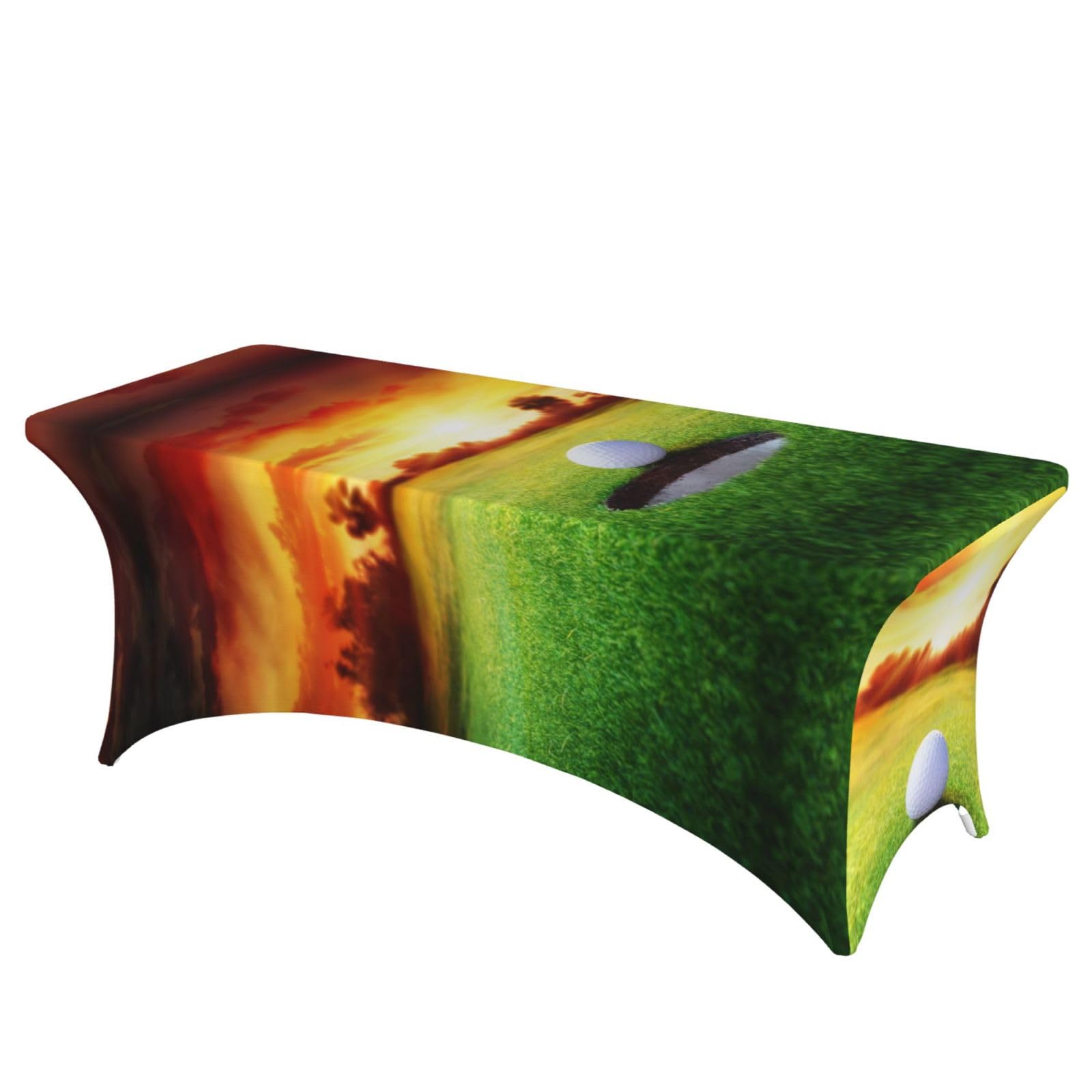 ERCgad Sport Golf Ball Sunset Tree Print Rectangular Tablecloth Dining Banquet Party Events Home Celebration Table Cover