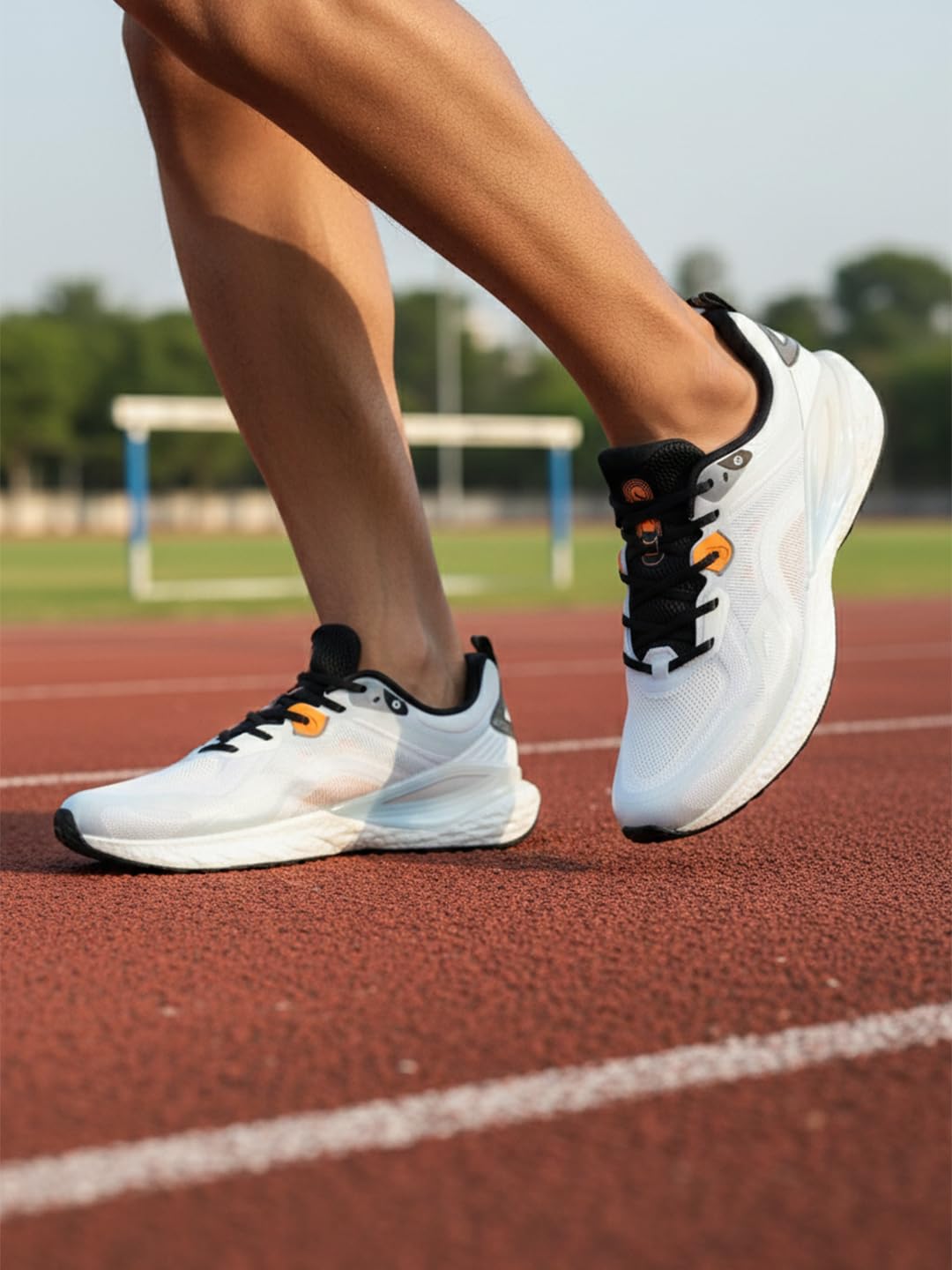 XTEP Canvas White,Wavy Blue Dynamic Foam Running Shoes for Men Euro- 41