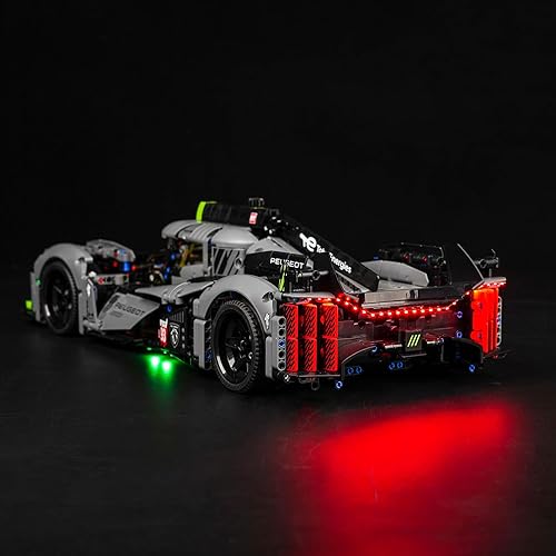 Miniatura 6 de Kit de luces LED compatible con Lego Peugeot 9X8 24H Le Mans Hybrid Hypercar 42156, accesorios de iluminación de bricolaje compatibles con Lego