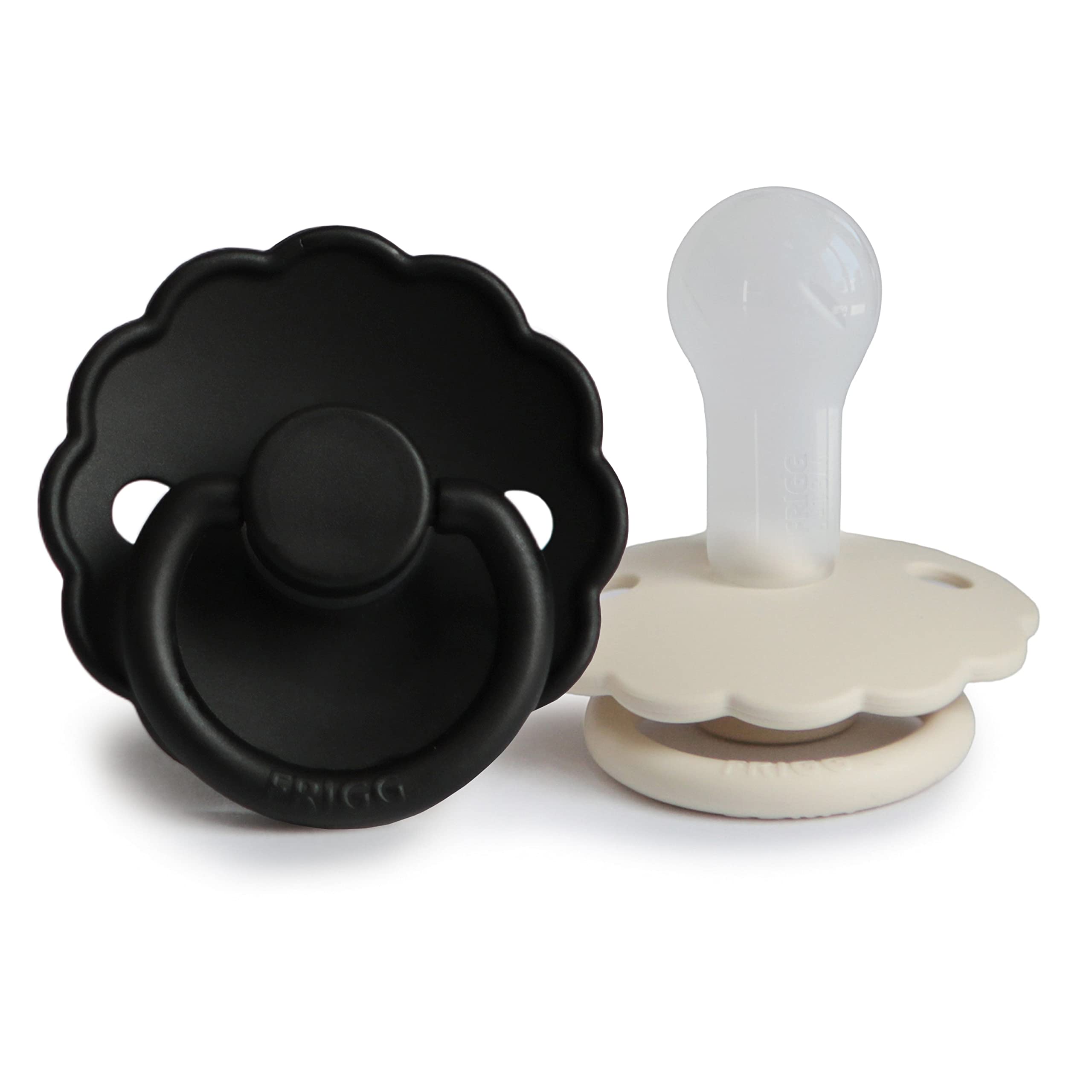 FRIGG Daisy Chupete 2-Pack | Chupete de silicona | Sin BPA | Fabricado en Dinamarca | Tetina simétrica tipo cereza | (Cream/Croissant, Talla 1 (0-6 Meses)) — view 34