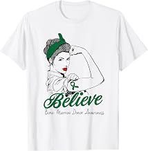 Bone Marrow Donor Unbreakable Green Ribbon Superhero Gift T-Shirt