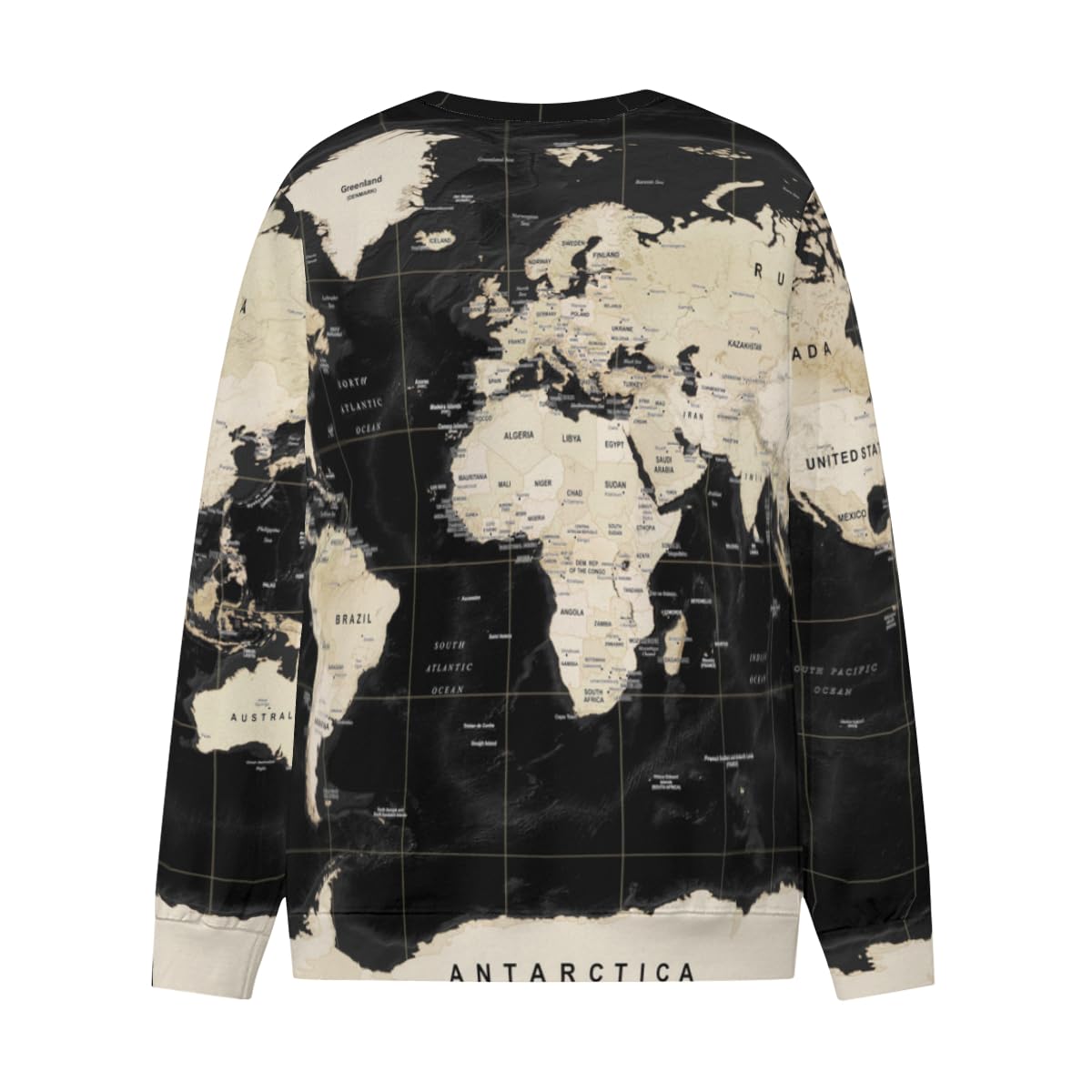 Amazon.co.jp: トレーナー Tシャツ 世界地図 マップ メンズ 長袖T