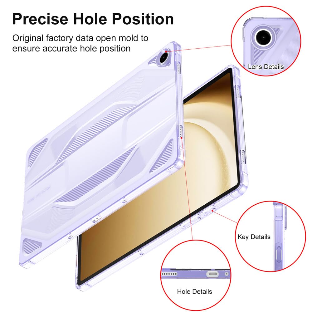 Kompatybilny z Samsung Galaxy Tab A9 87 SM X11 X115 X117 (kolor: przezroczysty) przezroczysta silikonowa tylna obudowa premium