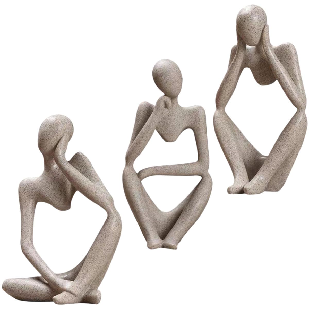 Statues de penseurs pour meuble vide salon déco minimaliste moderne