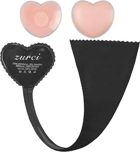 Nueva ropa interior invisible para mujer en forma de corazón bragas vestido necesario y cubierta de pezón