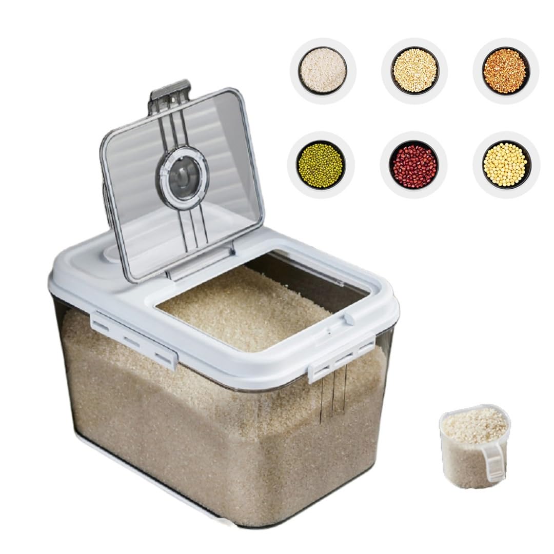 Reis Aufbewahrungsbehälter 10kg Mit Messbecher - Luftdicht Für Küche