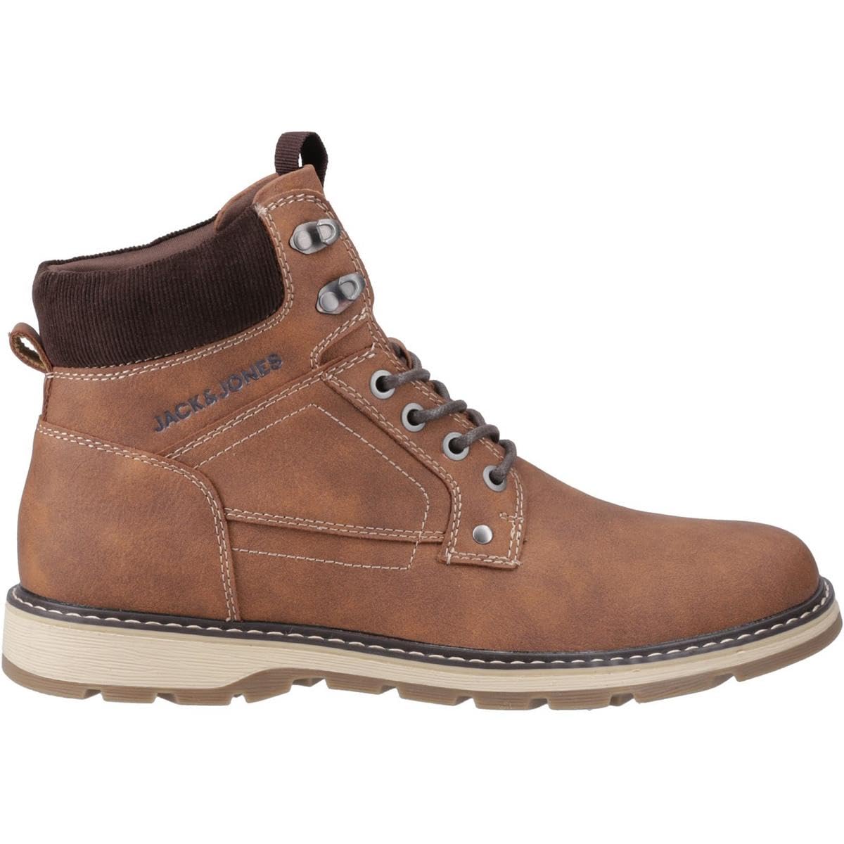 JACK & JONES Stratford Boot Cognac - Contrast stitching, branding