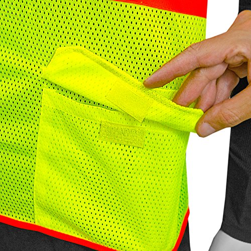 Jorestech Safety Vest Ansi/Isea 107-2015, Class 3 Type R, Two Tone, Four Pockets, 100% Polyester Mesh Vest (2Xl/3Xl) #TOP5