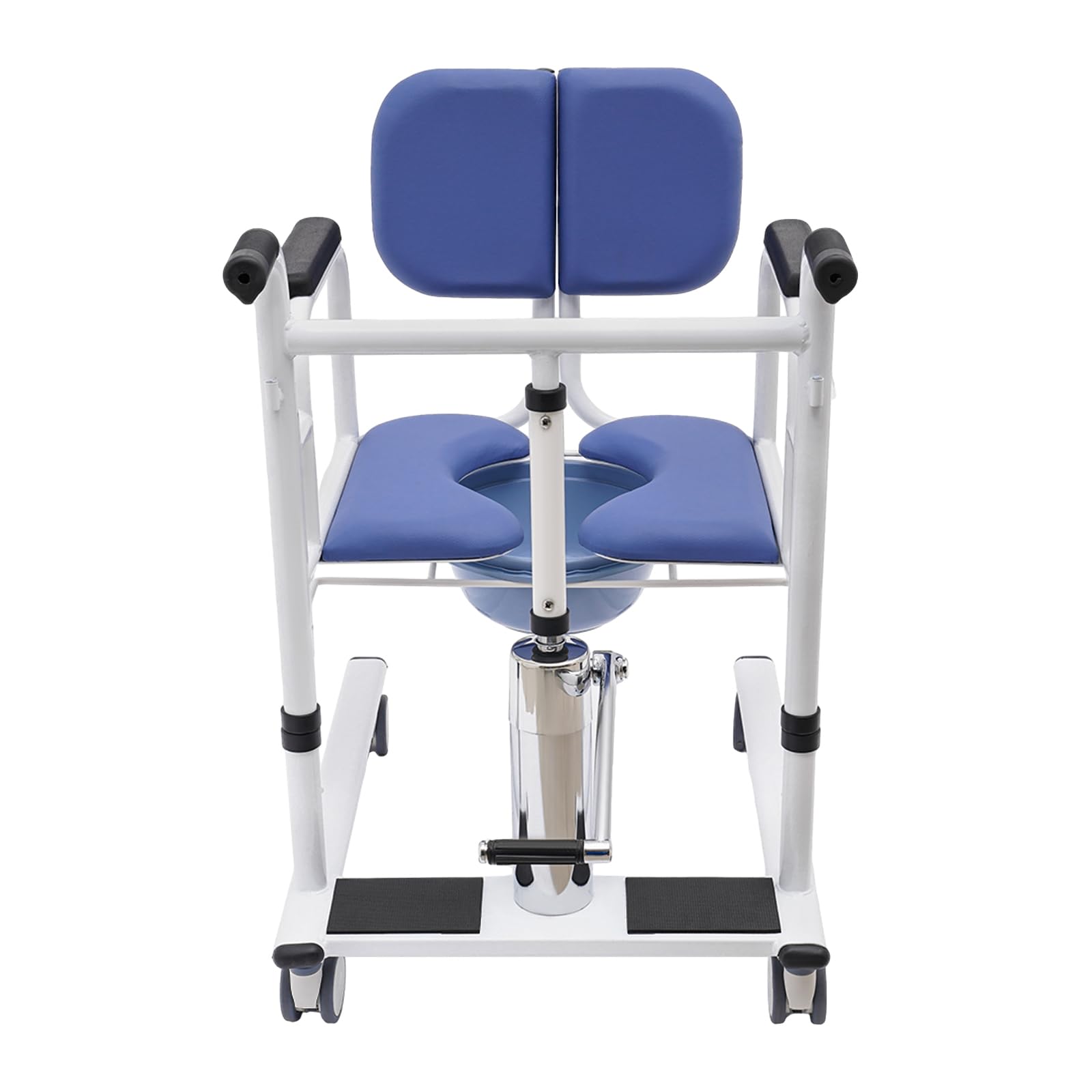Sollevatore idraulico per pazienti Sedia di trasferimento, 150 kg (330 lbs). Sedia a rotelle di trasporto multifunzionale per anziani idraulica regolabile in altezza Sedia da doccia Sedia elevatrice