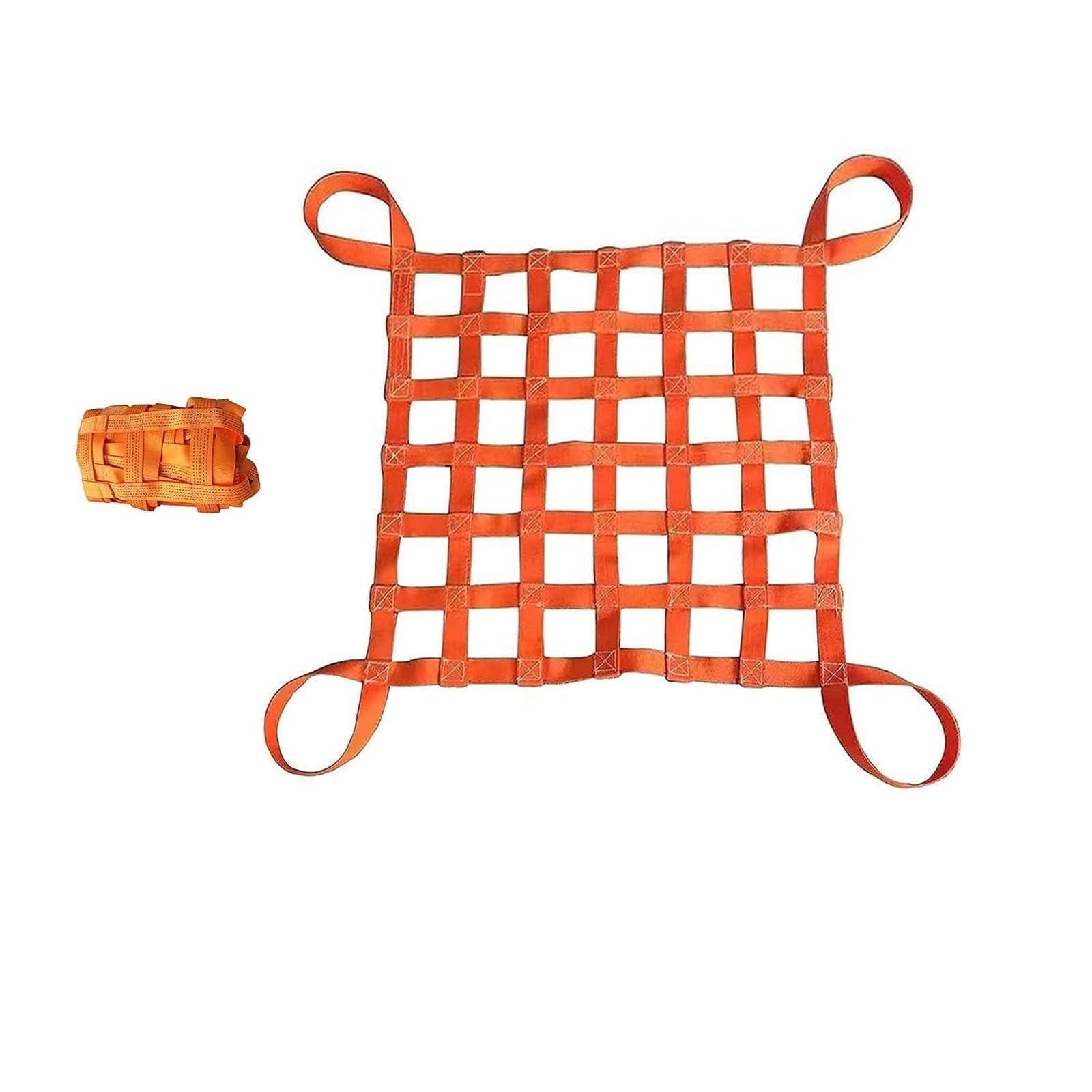Nylon Lifting Net Straps 10cm Square Mesh Safety Net 1m*1m Heavy Lifting Straps for Construction Rigging Moving Towing Hoisting Work Gear