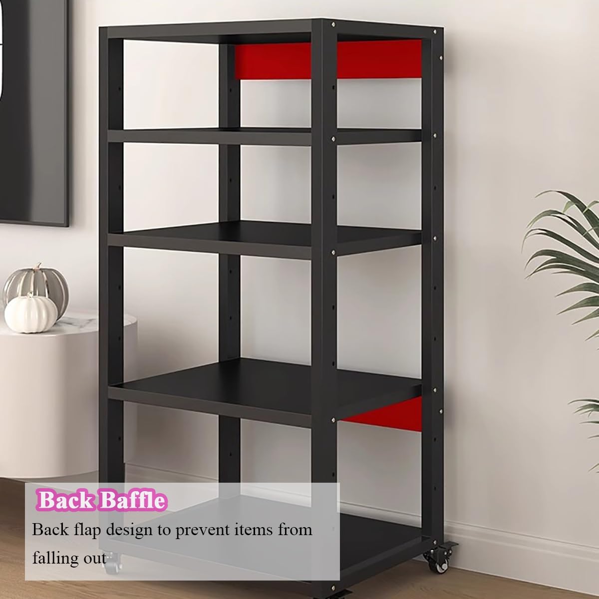 Torre de Audio y Video de 5 Niveles, Soporte para Medios AV, gabinete estéreo, Club de Cine en casa, Altavoz, Amplificador, Receptor, Reproductores de CD, Consola de Juegos, Unidad