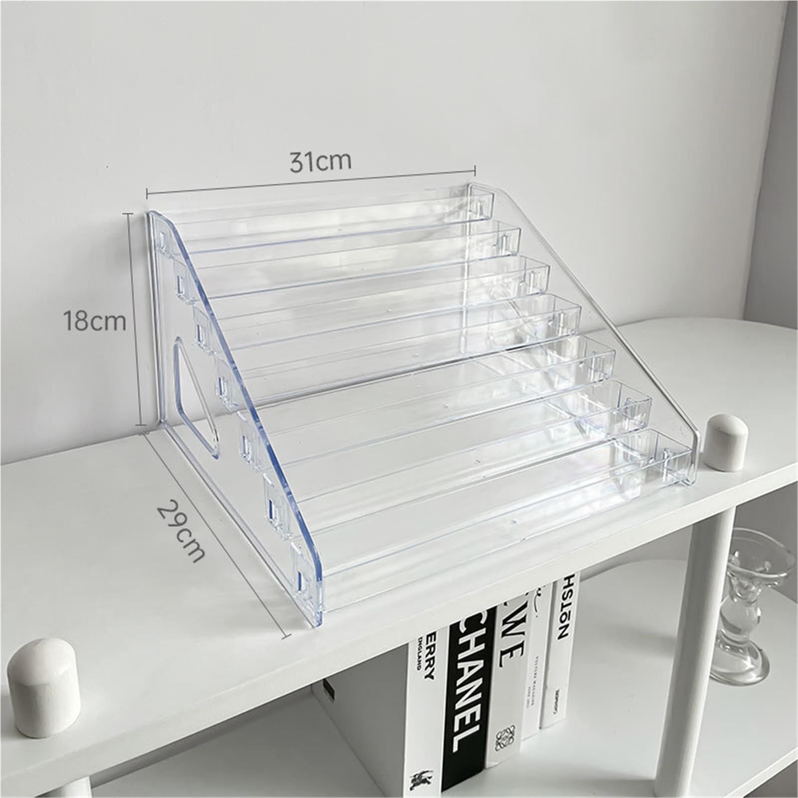 Porte-Cartes de Visite Transparent Bureau, présentoir Cartes Florales et Bouquets for Postales vœux, 1 pièces pour Tabletop(31 * 29 * 18cm)