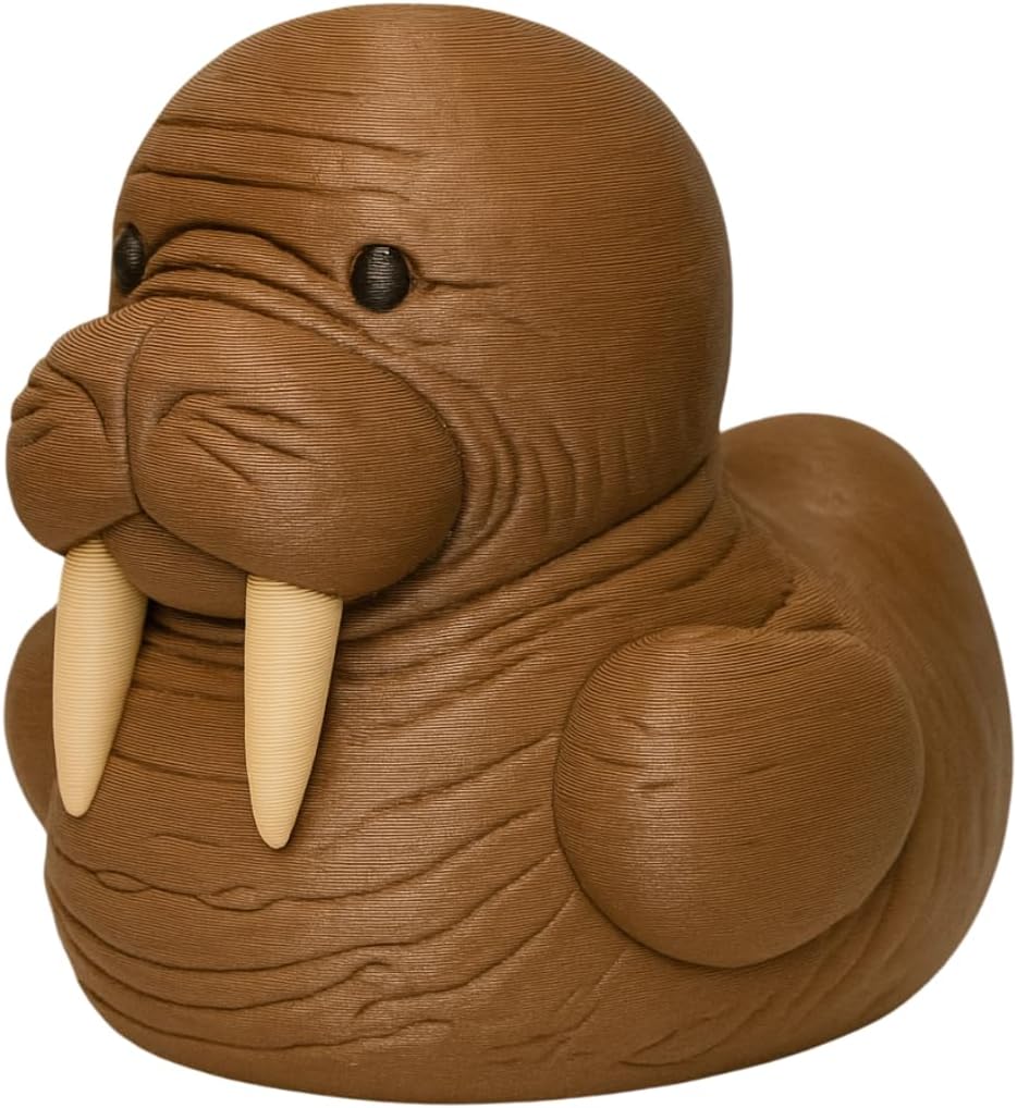 Walrus Duck Collectible Figurine - Detailed Animal Desk Decor for Unique Gift or Home Accent - 3D Printed in Canada image 2