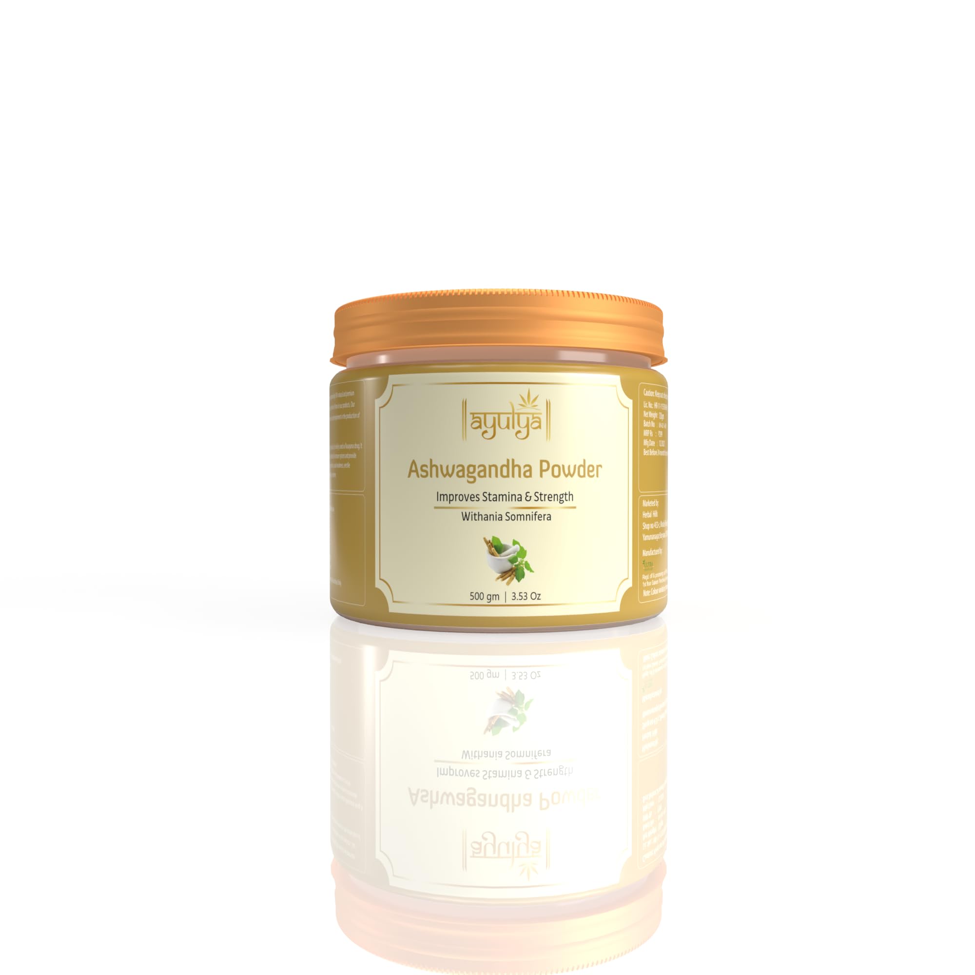 Ayulya Ashwagandha Powder - 100% Pure and Natural Supplement for Energy, Immune Support, and Stress Relief