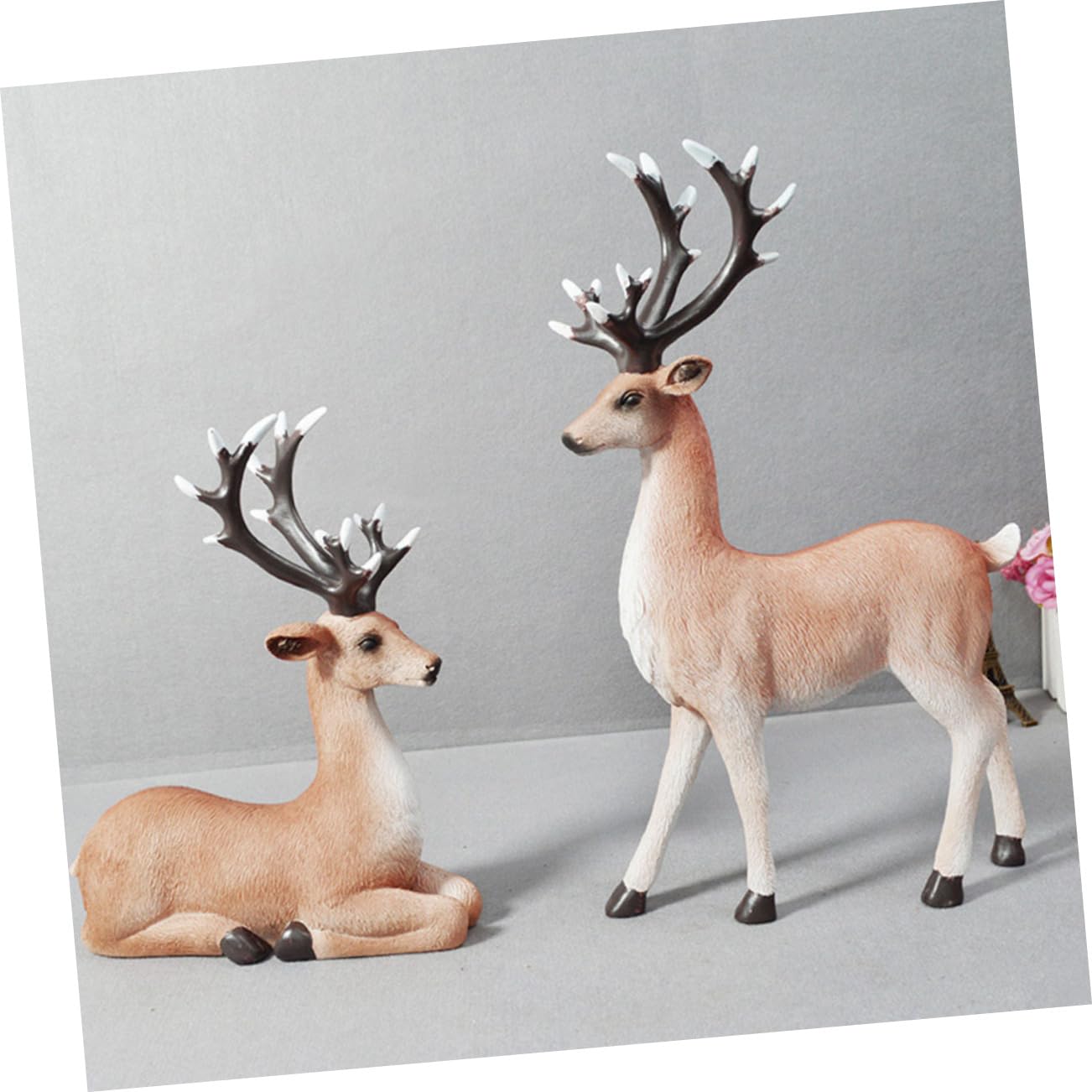 TOPBATHY Elchfiguren aus Kunstharz Tischdeko Elch Tier-Ornament Dekoration für Zuhause Geschenkidee für Freunde