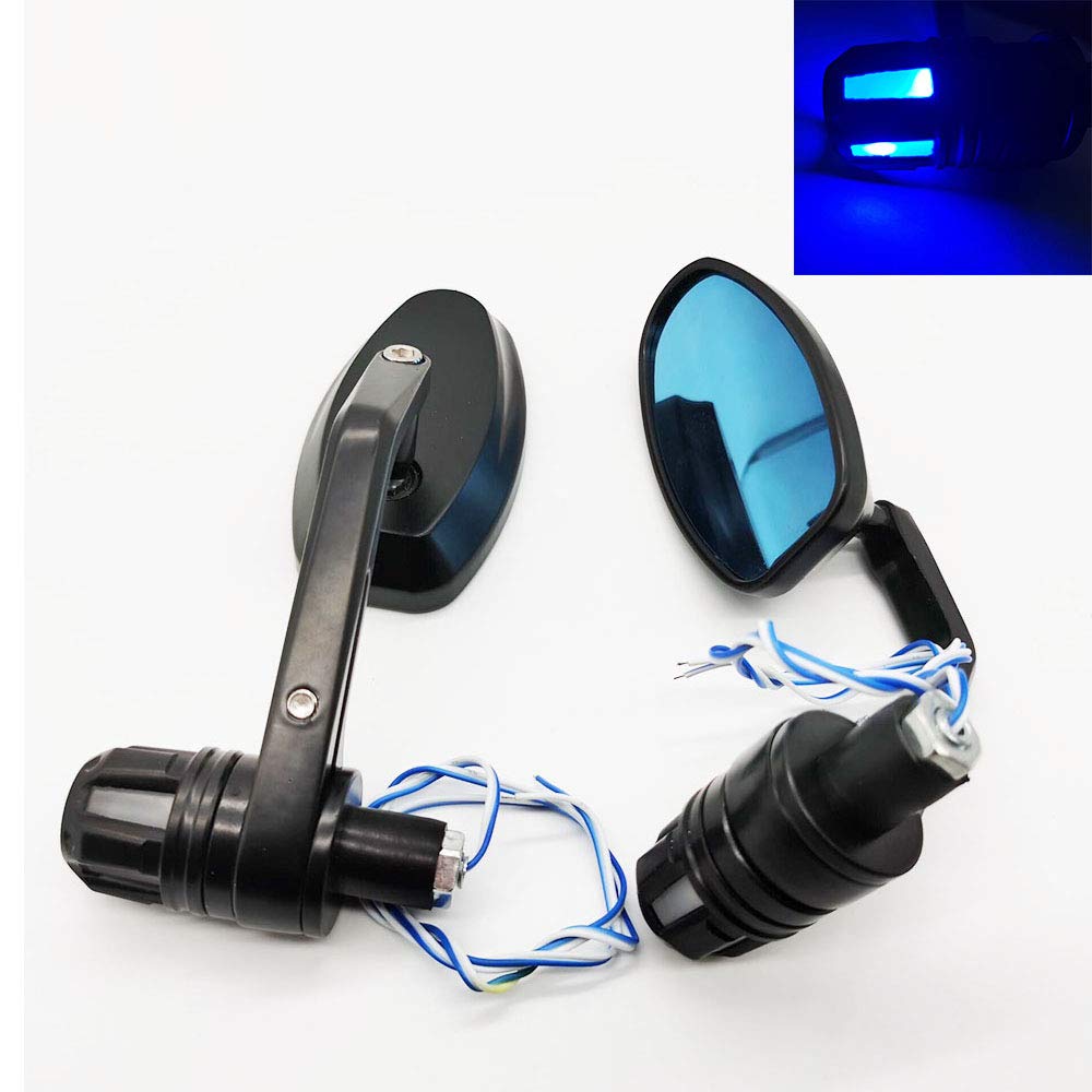 みりあん☺︎④ Amazon | ZSADZS 7/8 22mmオートバイバックミラーLEDハンドル