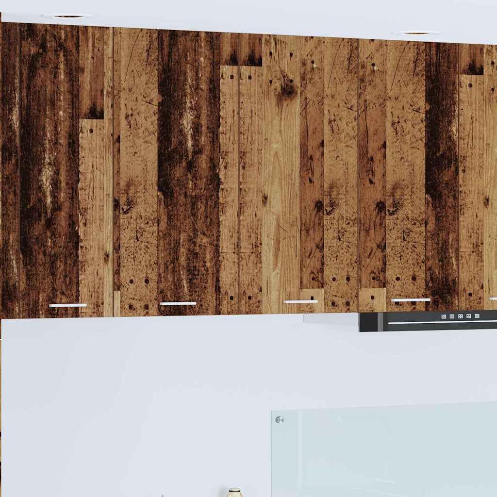 Armadietto sospeso in legno anticato, 80 x 31 x 80 cm, moderno, da cucina, durevole, adatto per sala da pranzo e dispensa, per utensili da cucina e stoviglie