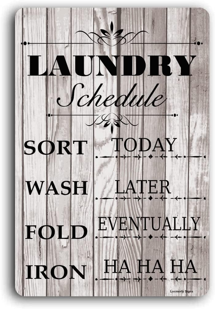 Aluminum Sign, Laundry You Gotta Know When to Hold Them, 8x12 Inch, Funny Laundry Room Sign for Wall Decor