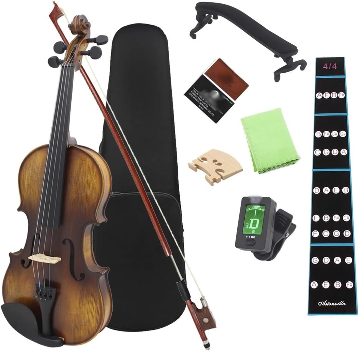 ほぼ未使用品】バイオリン 4/4 セット 付属品完備 弓2本 初心者用 ほぼ未使用品】バイオリン 4/4 セット 付属品完備 弓2本 初心者用