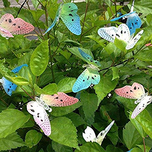 Snomyrs Solar Light String Outdoor 11.9Ft Fiber Optic Butterfly Fairy Solar Lights, Waterproof Butterfly Led Lights With 12 Led For Garden Yard Lawn Decor Patio Party Club (Multicolor) #TOP4