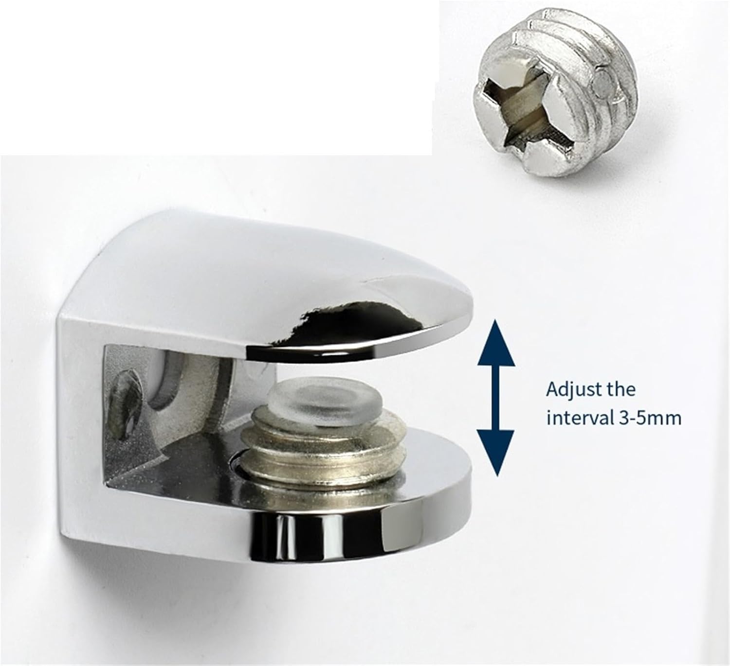 Glass Shelf Bracket 10pcs Glass Shelf Modern Simple Style(8mm)