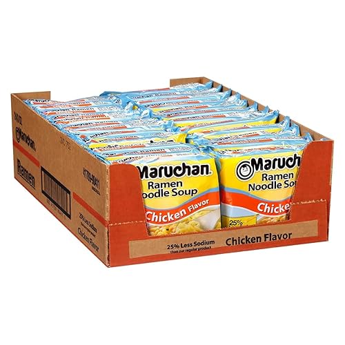 Vista 10 de Maruchan Ramen Fideos instantáneos sabor a camarón, comidas listas para comer, 3 oz, 24