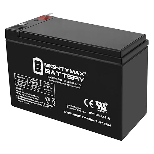 Mighty Max Battery ML8-12 - 12V 8AH Replacement Battery for APC Back-UPS BE750G 750VA