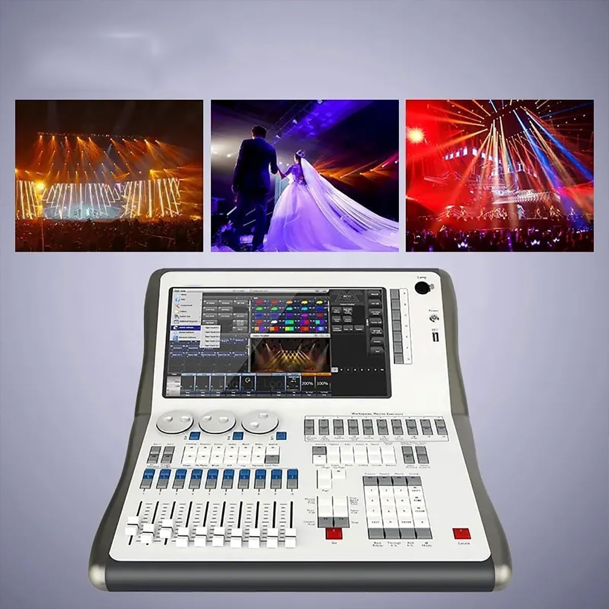 14,1-Zoll-Professionelle Quarzkonsole, DMX512-Lichtsteuerung, 4 Integrierte DMX-Ausgänge, 2048 Kanäle, Unterstützt Art-net, Titan-net, Streaming CAN, Für Lichtshows