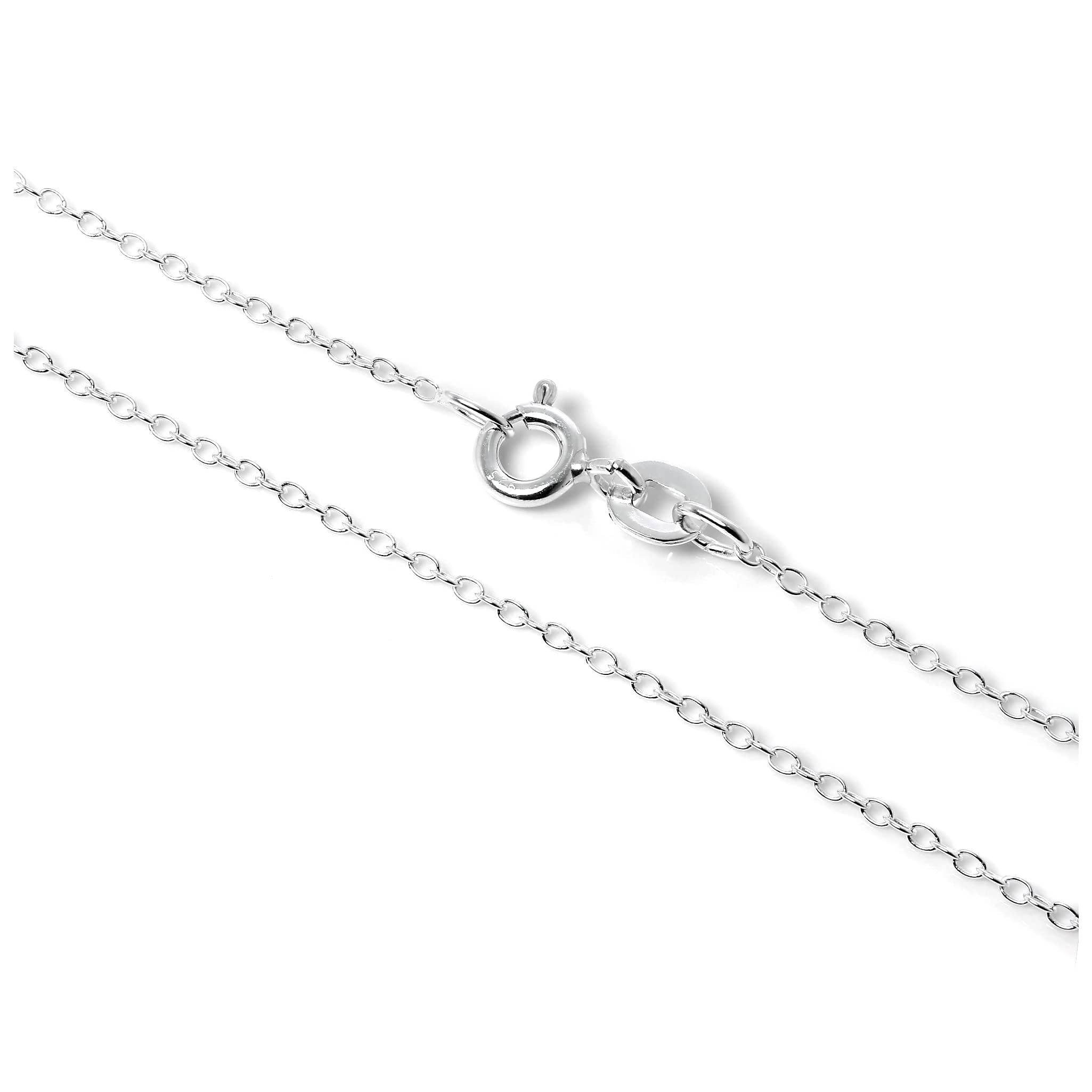 Collana Ciondolo Catena Belcher Argento Sterling 16 18 20 22 24 30 - Foto 10