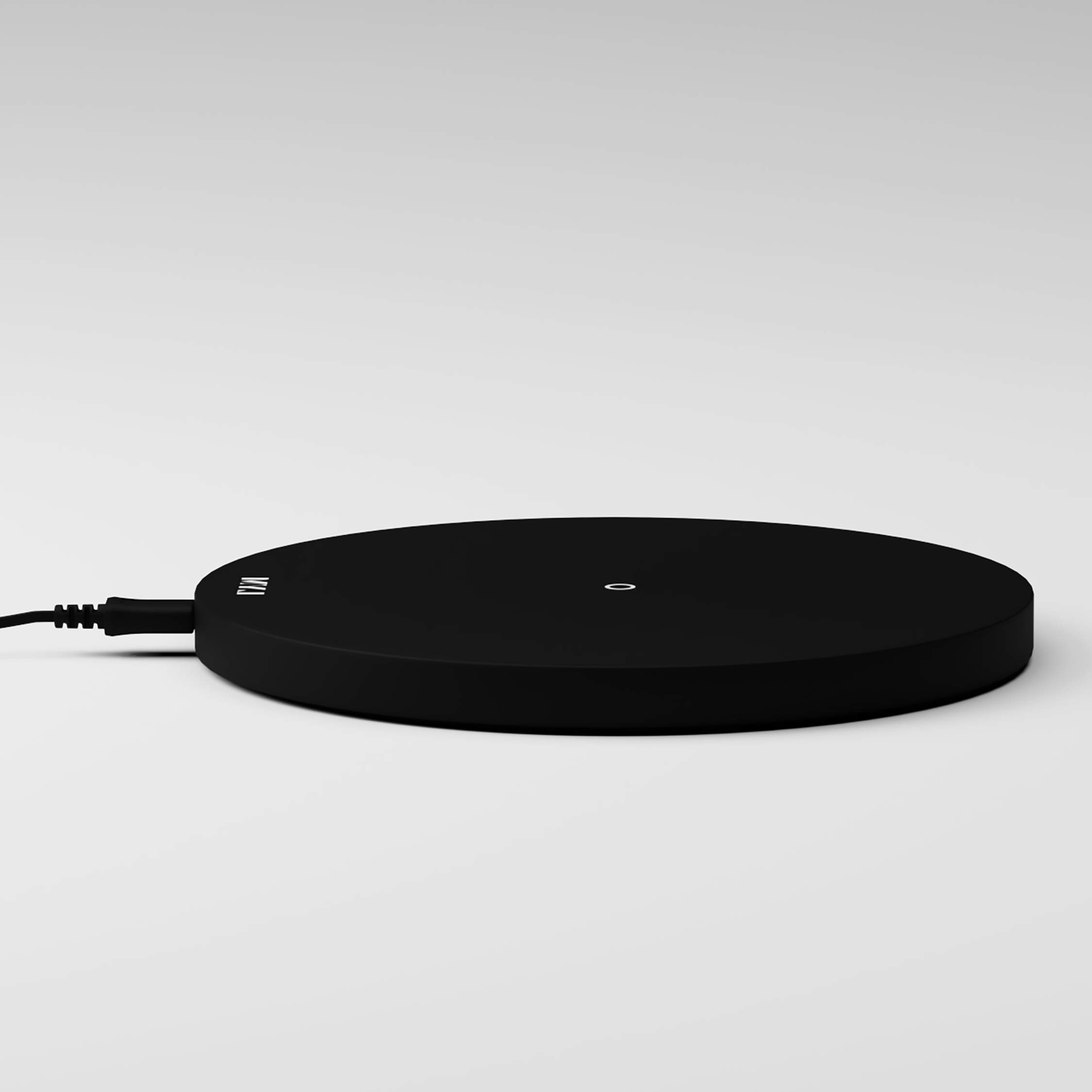 LYM - Puck - Caricatore Wireless, 5W, Qi Standard, Caricabatterie Senza Fili per Smartphone, con Alimentatore e Cavo Inclusi, Base Antiscivolo