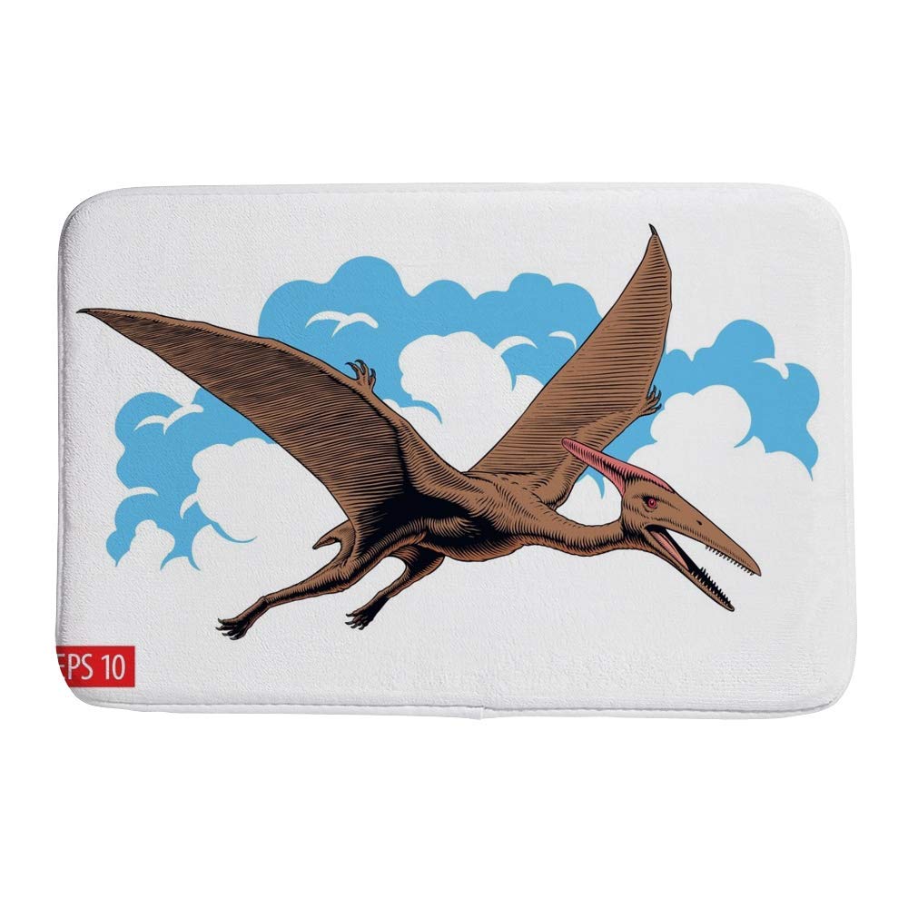 Tapis de bain ptérodactyle pour éviter les glissades et absorber l'eau des petits sols