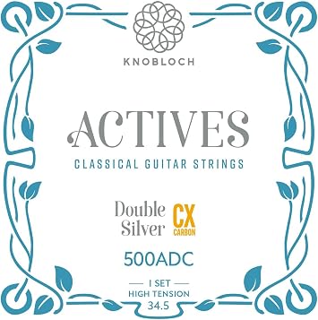 أوتار Knobloch 500ADC Actives مزدوجة فضية CX كربونية عالية التوتر 34.5