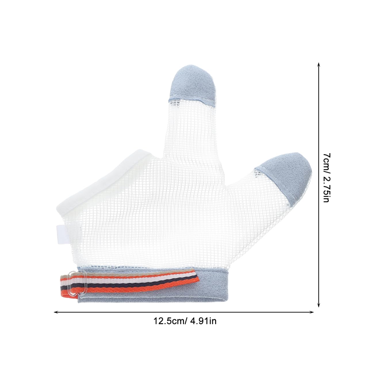 TOYANDONA 1pair Teething Gloves Half-Finger Nylon Gloves for Boy Girl Breathable Skin-Friendly for Finger Sucking Prevention - Image 2