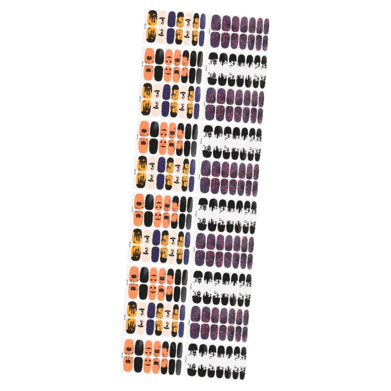 Healeved 5 Set Di Adesivi Per Unghie Per Ragazzi E Ragazze Decalcomanie Per Nail Art Di Halloween Unghie Ragno Gotiche Da Premere Sulle Unghie Corte 4 Fogli * 5