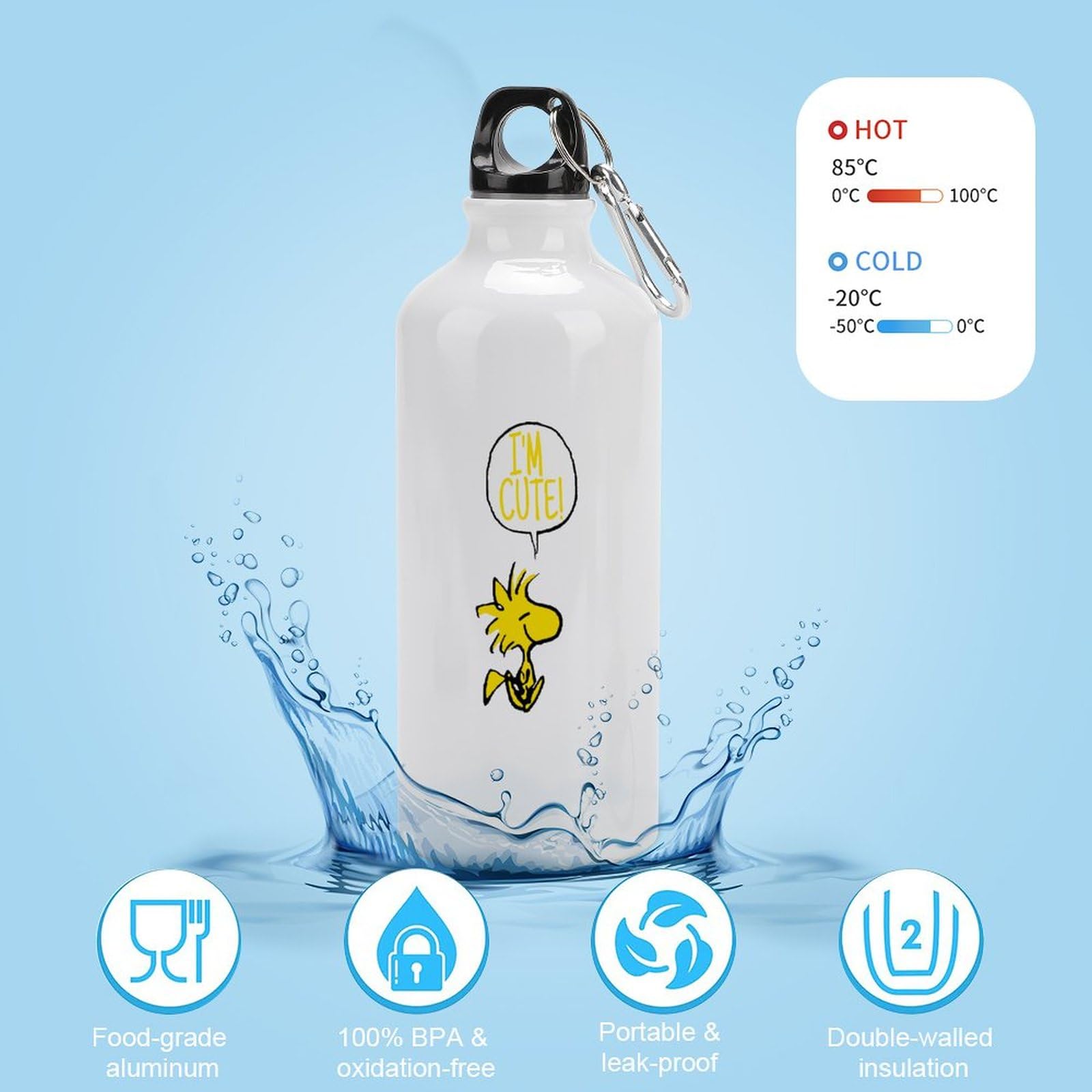 Amazon｜水筒 スヌーピー ウッドストック スポーツボトル 600ml