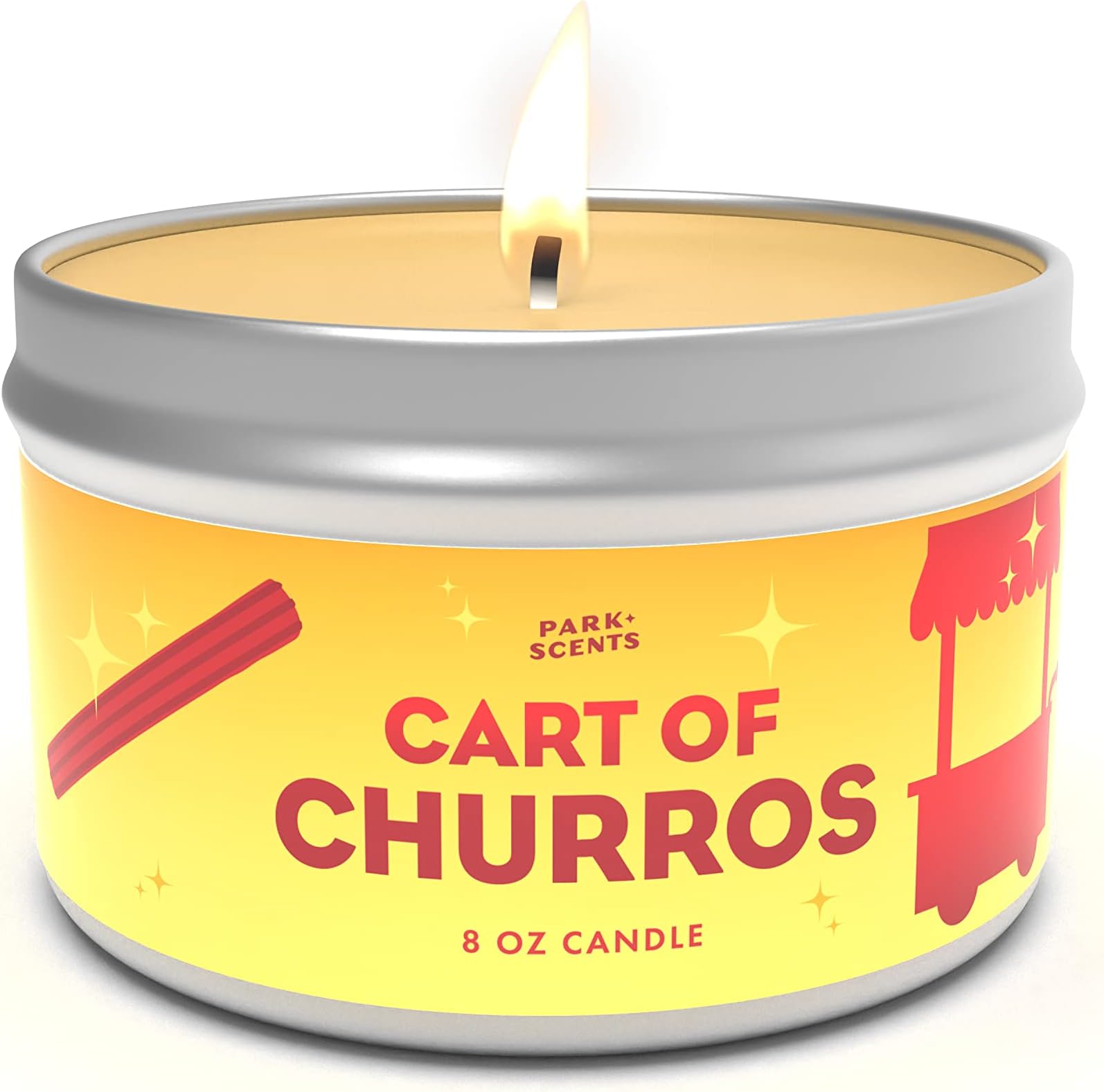 - Cart of Churros Candle - Authentic Sweet Churros Smell - Iconic Disney Treat - Handmade in the USA Vegan and Cruelty-Free | 8 oz. Tin
