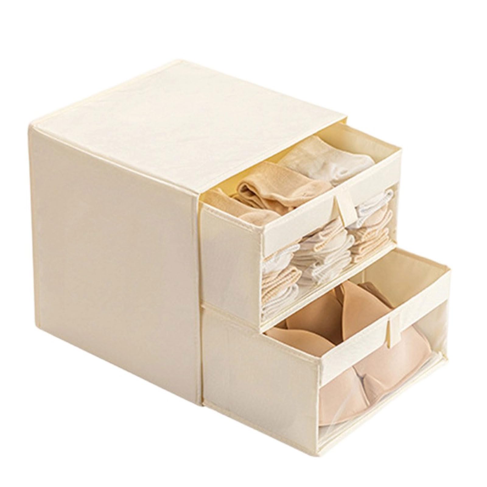 ZBIianxer Space Saving Closet Organizers Box Foldable for Clothes Underwear Sock Storage Solution Wardrobe Storage Box