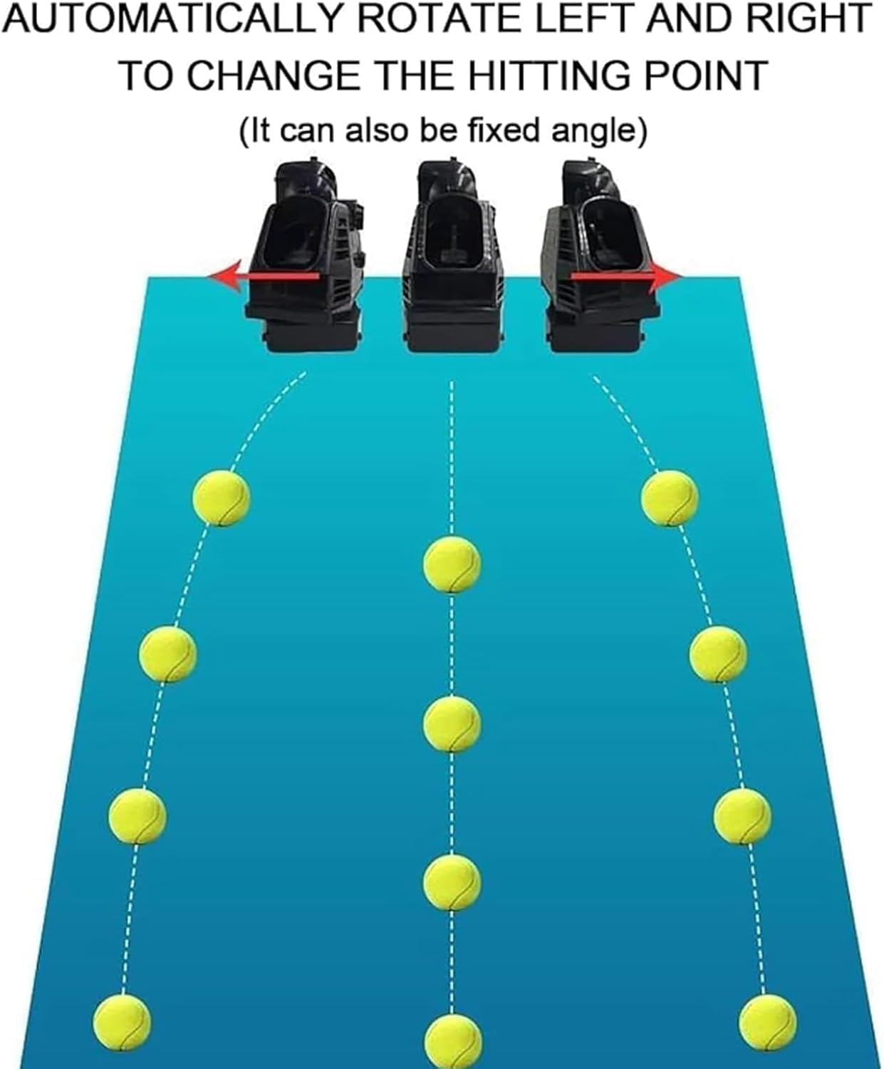 Tragbare automatische Ballmaschine für Tennis- und Pickleball-Training, leichter Launcher mit 26-Ball-Kapazität