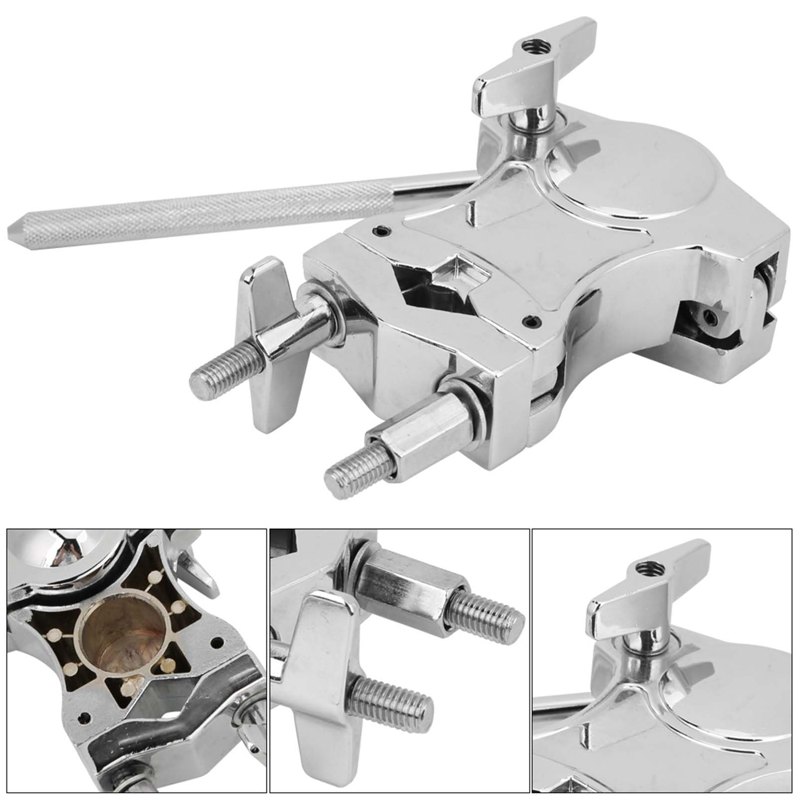 Clip de Cloche réglable Support d'extension de Tambour Support de Connexion Pince Accessoires de Percussion pour Batteur,Accessoires De Jeu