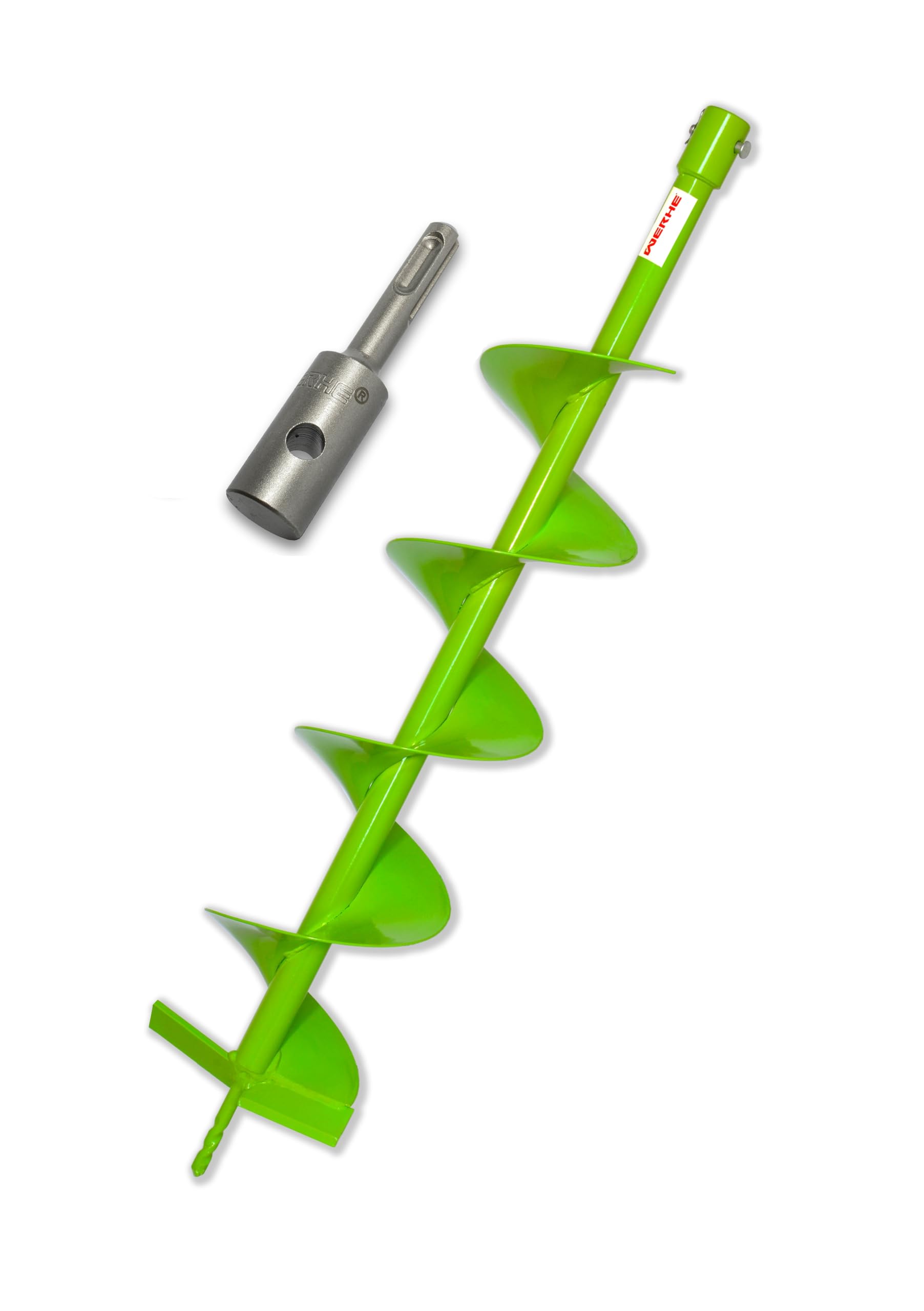 WERHE® Professional Auger for Drilling Machine - 150 mm SDS Plus Adapter - Earth Drill with Precise Tip